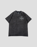 AFTER HOURS // Cross Oversized Tee Acid Wash Black