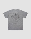 AFTER HOURS // Cross Oversized Tee Acid Wash Grey