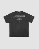 AFTER HOURS // Wordmark Oversized Tee Acid Wash Black