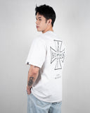 AFTER HOURS // Cross Relaxed Fit Tee Bone White