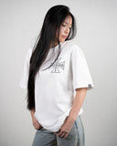 AFTER HOURS // Cross Relaxed Fit Tee Bone White