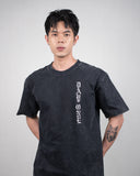AFTER HOURS // Wordmark Oversized Tee Acid Wash Black