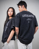AFTER HOURS // Wordmark Oversized Tee Acid Wash Black