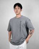AFTER HOURS // Wordmark Oversized Tee Acid Wash Grey