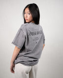 AFTER HOURS // Wordmark Oversized Tee Acid Wash Grey
