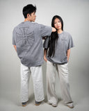 AFTER HOURS // Cross Oversized Tee Acid Wash Grey