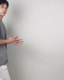 AFTER HOURS // Wordmark Oversized Tee Acid Wash Grey
