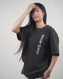 AFTER HOURS // Wordmark Oversized Tee Acid Wash Black