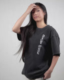 AFTER HOURS // Cross Oversized Tee Acid Wash Black